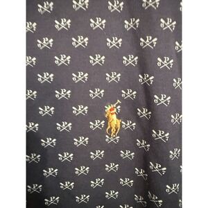 Polo Ralph Lauren Sz XL All-Over Pattern Navy T-Shirt Classic Fit Tee